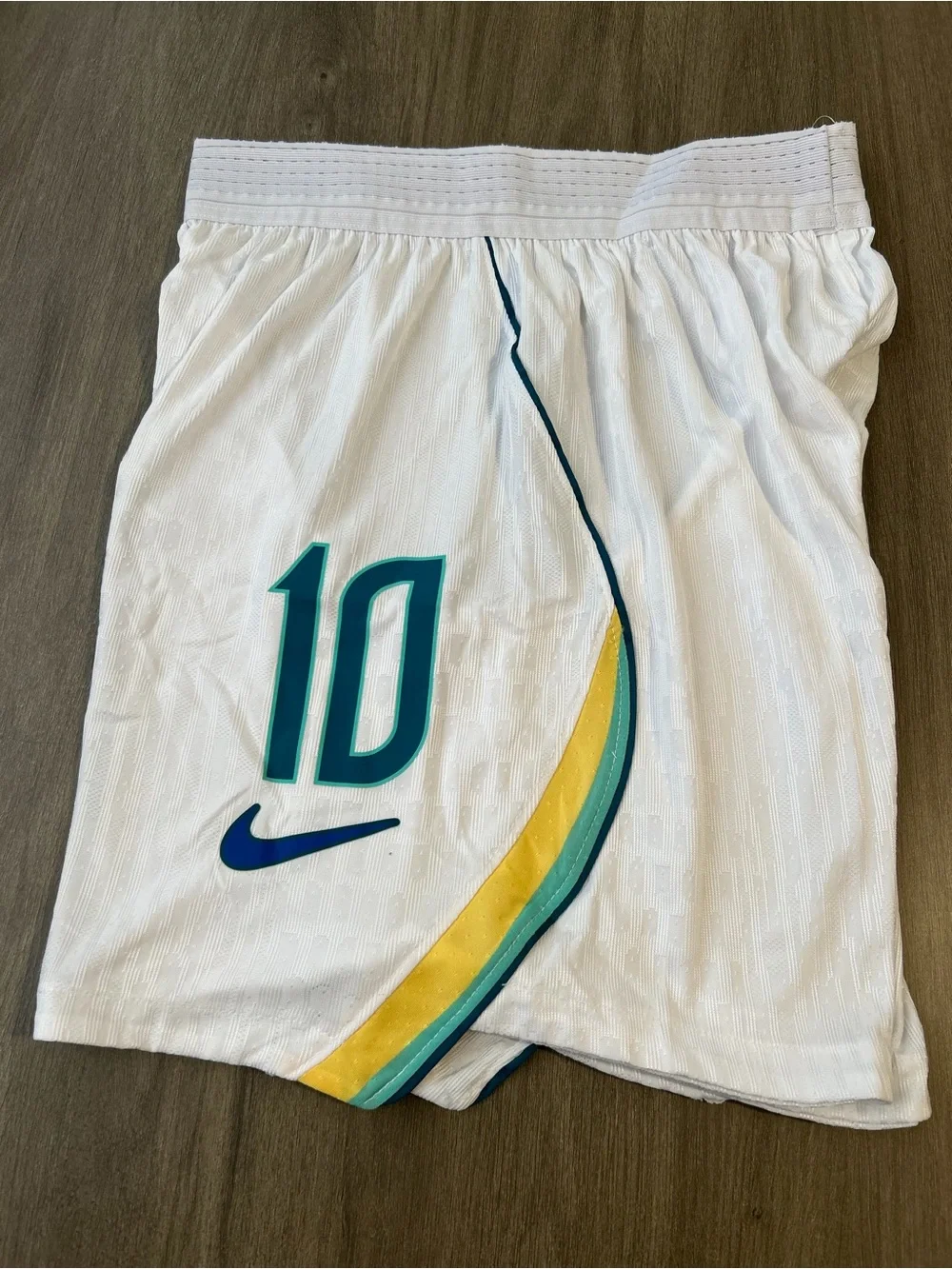 Nike Brazil 10 White Athletic Shorts - Picture 5 of 6